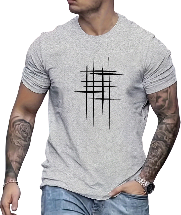 Анастас - Стилен т-shirt с кръгло деколте и графичен принт