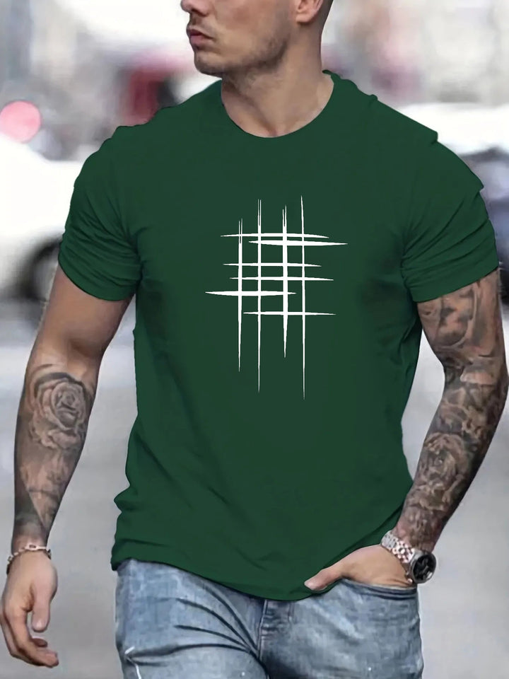 Анастас - Стилен т-shirt с кръгло деколте и графичен принт