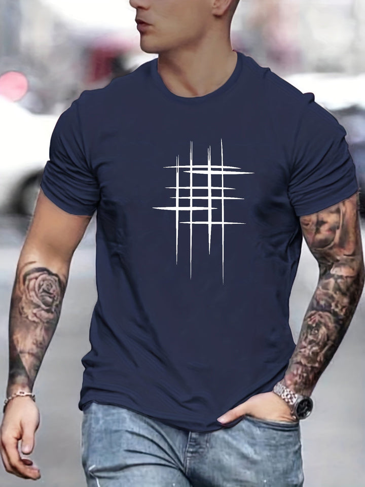 Анастас - Стилен т-shirt с кръгло деколте и графичен принт
